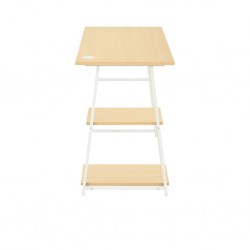 Bercola Office Desk Oak & Metal Metal