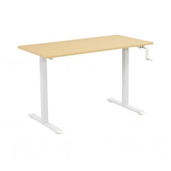 Manoli Office Desk in Melamine Oak
