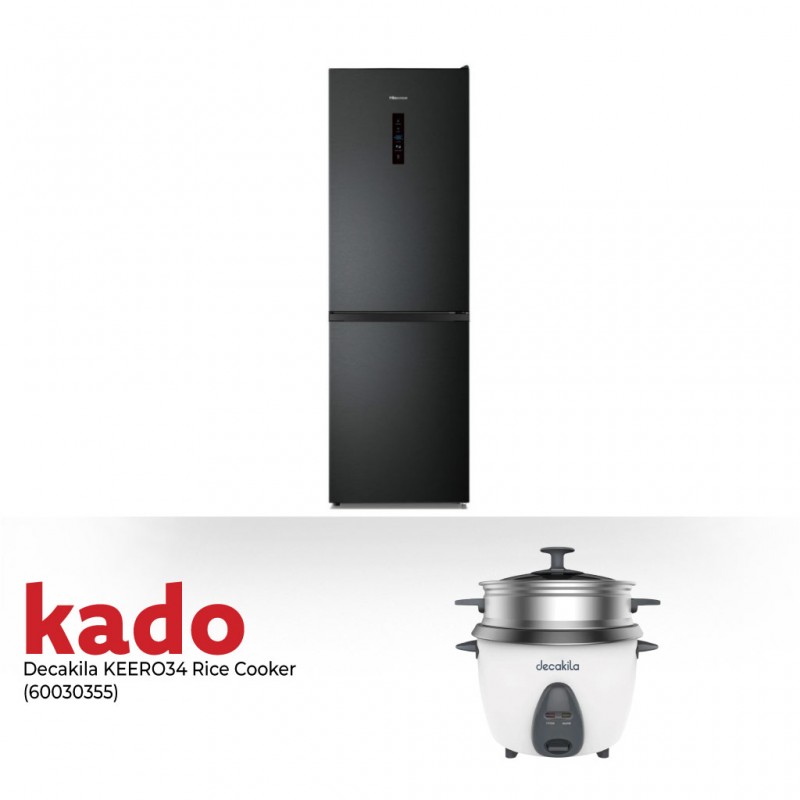 Hisense RB395N4BFE Refrigerator & Free Decakila KEER034W Rice Cooker