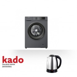 Hisense WFVC7012ET Washing Machine & Free Decakila KEKT031M Stainless Steel Kettle