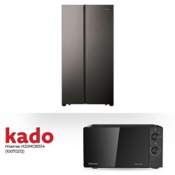 Hisense RS677N4FSF Refrigerator & Free Hisense H20M0BS14 Microwave Oven