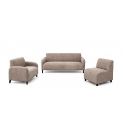 Brava Sofa 3+2+Armless Chair Fabric Brown