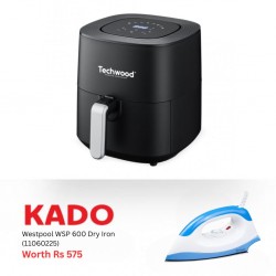 Techwood TFR 556SHD 5.5L Digital BK Air Fryer & Free Westpool WSP 600 Dry Iron
