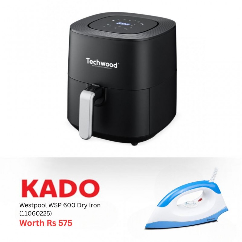 Techwood TFR 556SHD 5.5L Digital BK Air Fryer & Free Westpool WSP 600 Dry Iron