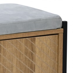 Affich Cabinet In Melamine Oak With Cushion