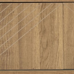 Affich Cabinet In Melamine Oak With Cushion