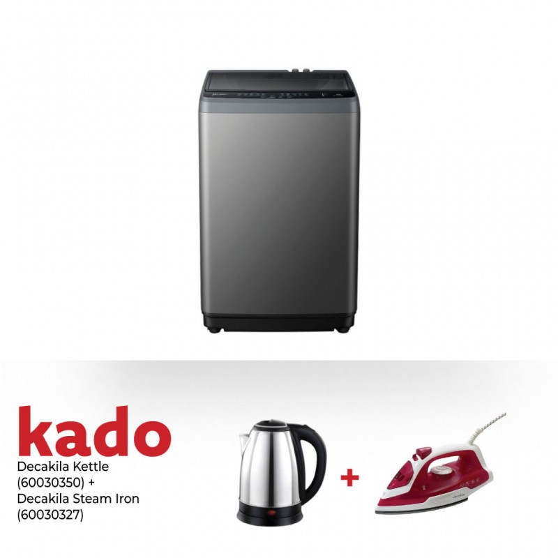 Hisense WT1D8021UT Washing Machine & Free Decakila KEKT031M Stainless Steel Kettle + Decakila KEEN002R Steam Iron