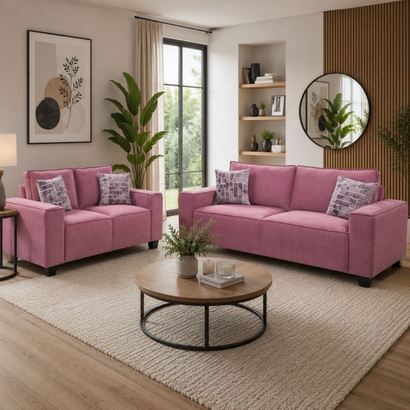 Hunter 3 + 2 Seater Fabric Pink