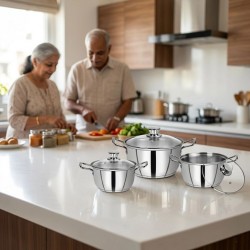 Solitaire SCC01 17,19,20.5cm SS Stario Cookware Set "O"
