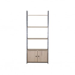 Blish Shelves With 2 Doors in Melamine Wild Oak