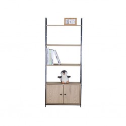 Blish Shelves With 2 Doors in Melamine Wild Oak