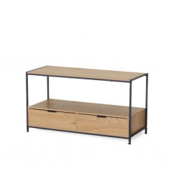 Flood TV Cabinet With Drawers In Melamine Oak