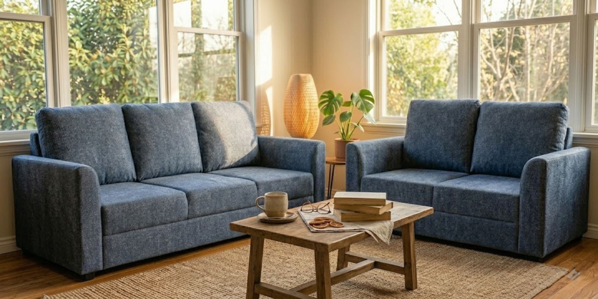 Rome Sofa 3+2 in Dark Grey Col Fabric