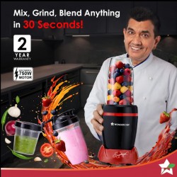 Wonderchef  WON798-63155247 750W 2YW Red/Blk Nutriblend Turbo M/ Grinder Blender Smoothie Maker