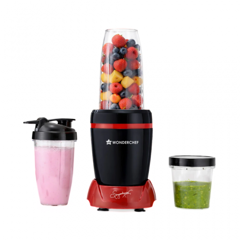 Wonderchef  WON798-63155247 750W 2YW Red/Blk Nutriblend Turbo M/ Grinder Blender Smoothie Maker