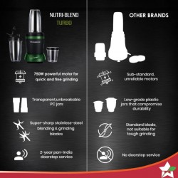 Wonderchef  WON797-63155246 750W 2YW Green/Blk Nutriblend Turbo M/ Grinder Blender Smoothie Maker "O"