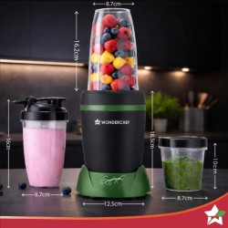 Wonderchef  WON797-63155246 750W 2YW Green/Blk Nutriblend Turbo M/ Grinder Blender Smoothie Maker "O"