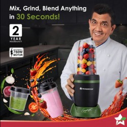 Wonderchef  WON797-63155246 750W 2YW Green/Blk Nutriblend Turbo M/ Grinder Blender Smoothie Maker "O"