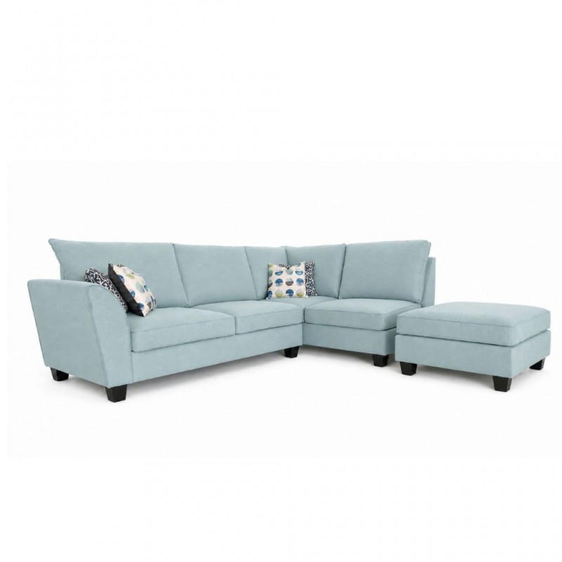 Bella Corner RHF Chaise+LHF 2Str+Otto Fabric Peacock