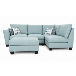 Bella Corner RHF Chaise+LHF 2Str+Otto Fabric Peacock
