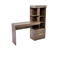 Ottawa Office Table Walnut 2 Drawers/Shelves