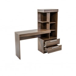 Ottawa Office Table Walnut 2 Drawers/Shelves