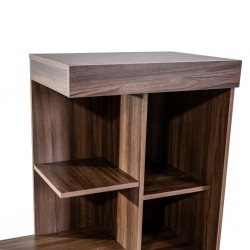 Ottawa Office Table Walnut 2 Drawers/Shelves