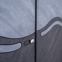 Willington Sliding Wardrobe In Plywood Dark Grey