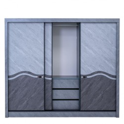 Willington Sliding Wardrobe In Plywood Dark Grey