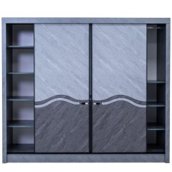 Willington Sliding Wardrobe In Plywood Dark Grey