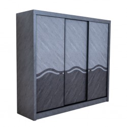 Willington Sliding Wardrobe In Plywood Dark Grey