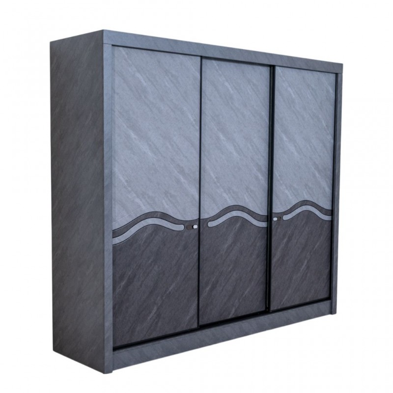 Willington Sliding Wardrobe In Plywood Dark Grey