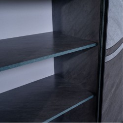 Willington Sliding Wardrobe In Plywood Dark Grey
