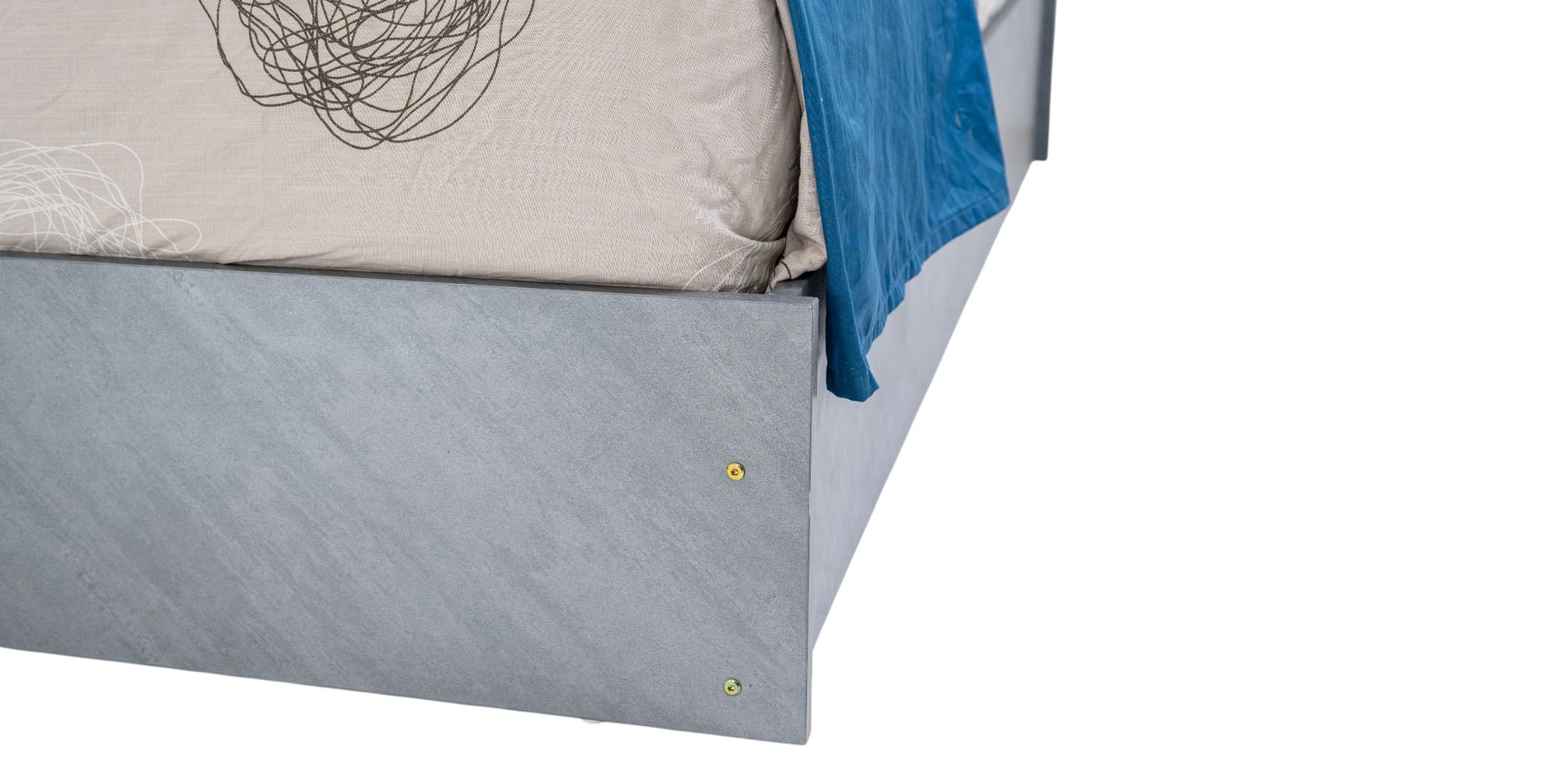 Willington Bed 180x200 cm In Plywood Dark Grey