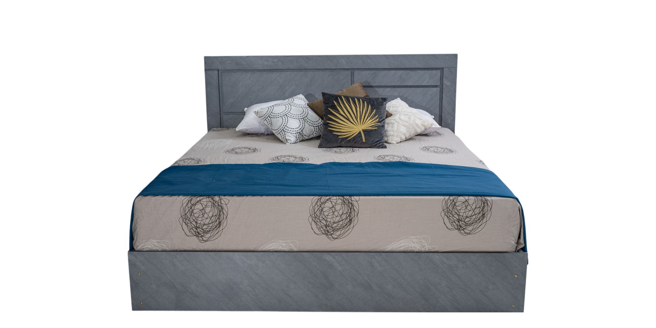 Willington Bed 180x200 cm In Plywood Dark Grey