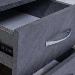 Willington Night Table In Plywood Dark Grey