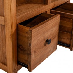 Dorval Bookcase Cabinet Natural Teak