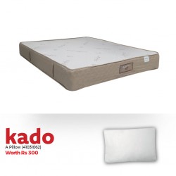 Slumberland Flexi Single 107x190 cm Microquiled White & Brown & Free x1 Microfibre Pillows 50x70 cm 800 gsm