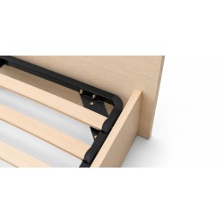 Cecilia Bed 180x200 cm In MDF Veneer & Rattan