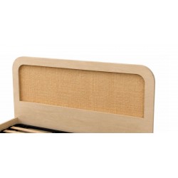 Cecilia Bed 180x200 cm In MDF Veneer & Rattan