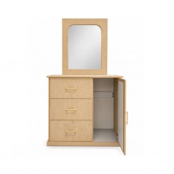 Cecilia Chest Of Drawers In MDF Veneer & Rattan