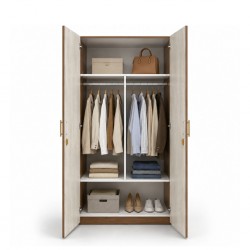 Lexia Wardrobe 2 Doors Café Latte & Larix
