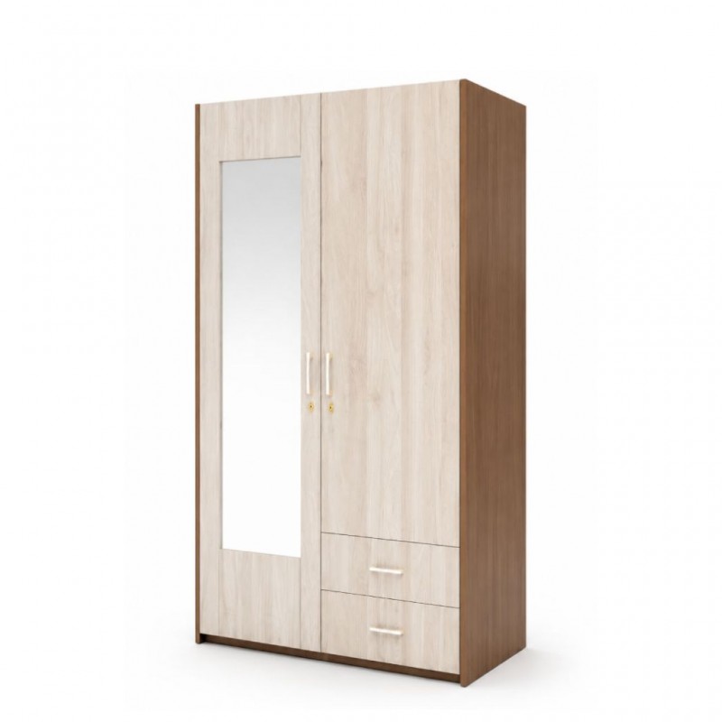 Larisa Wardrobe 2 Doors Café Latte & Larix