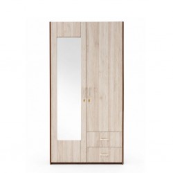 Larisa Wardrobe 2 Doors Café Latte & Larix