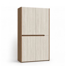 Lena Wardrobe 4 Doors Café Latte & Larix