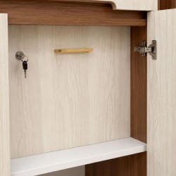 Lena Wardrobe 4 Doors Café Latte & Larix