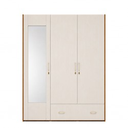 Larisa Wardrobe 3 Doors Able V Oak & Straight Pin