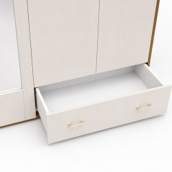 Larisa Wardrobe 3 Doors Able V Oak & Straight Pin