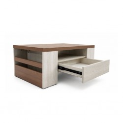 Genoa Coffee Table Cafe Latte & Larix White