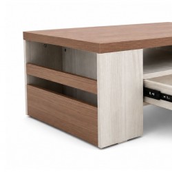 Genoa Coffee Table Cafe Latte & Larix White